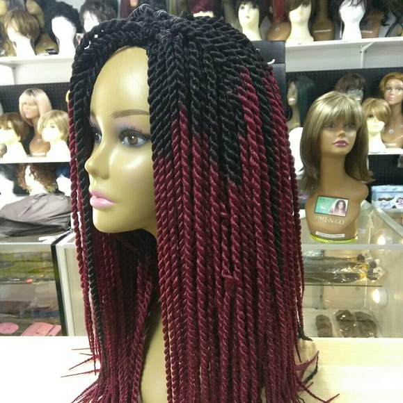 75.00 - Weekend Sale Burgundy Senegalese Twist Wig main image 5